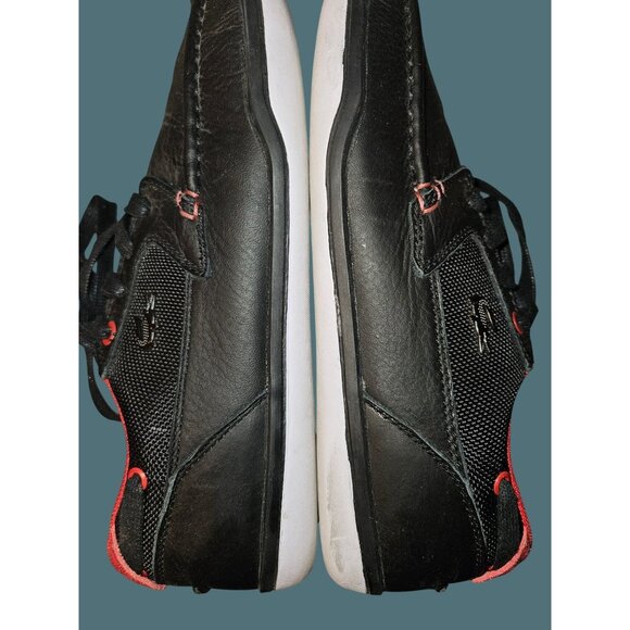 Lacosta Deck Minimal Black & Red Sneaker Shoes Men Size 9 - Picture 6 of 12